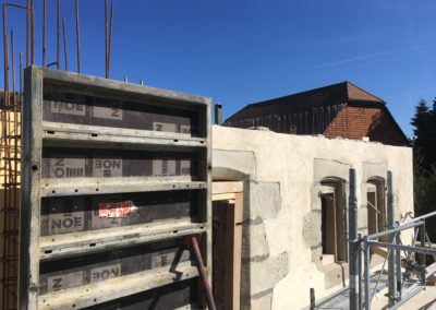 Ovale & Partenaires Génie Civil - Mur de renforcement - Rénovation ferme à Berchez